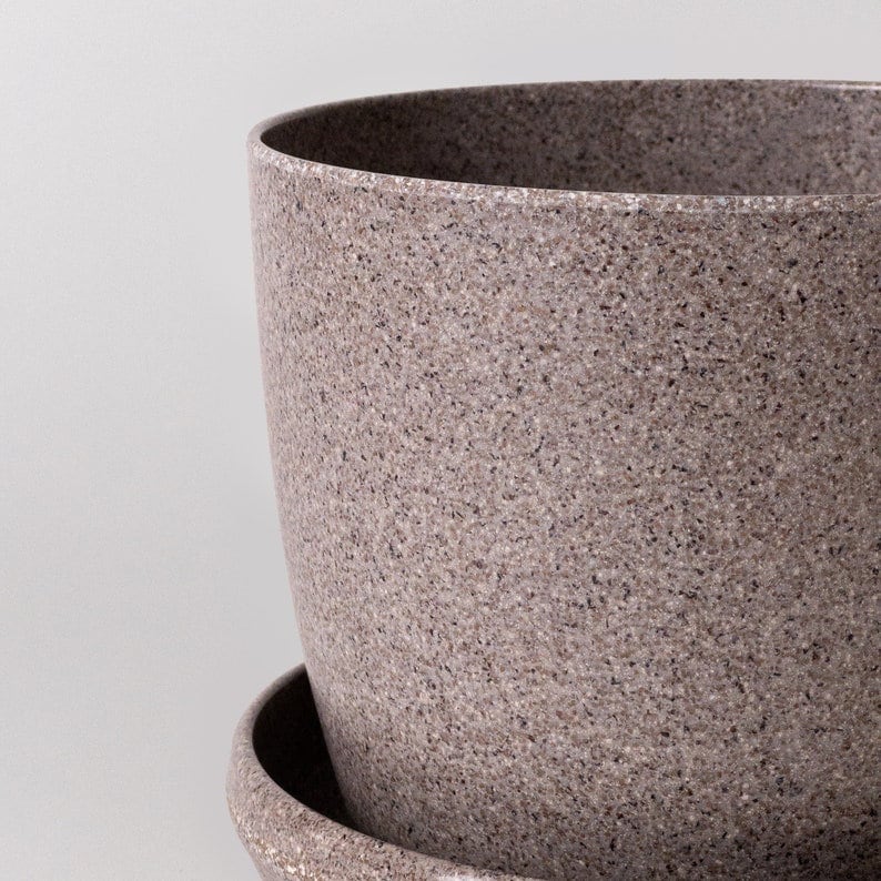 Kanso - 5" Upcycled Planter and Saucer Set