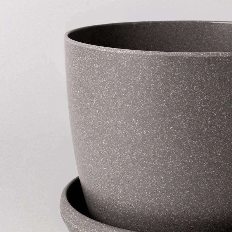 Kanso - 5" Upcycled Planter and Saucer Set