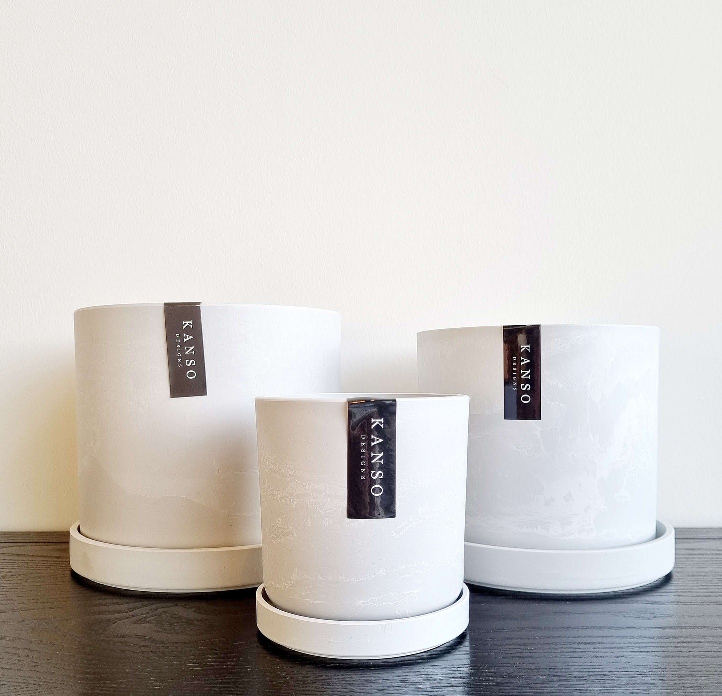 Kanso - Signature Stone Planter & Saucer Set