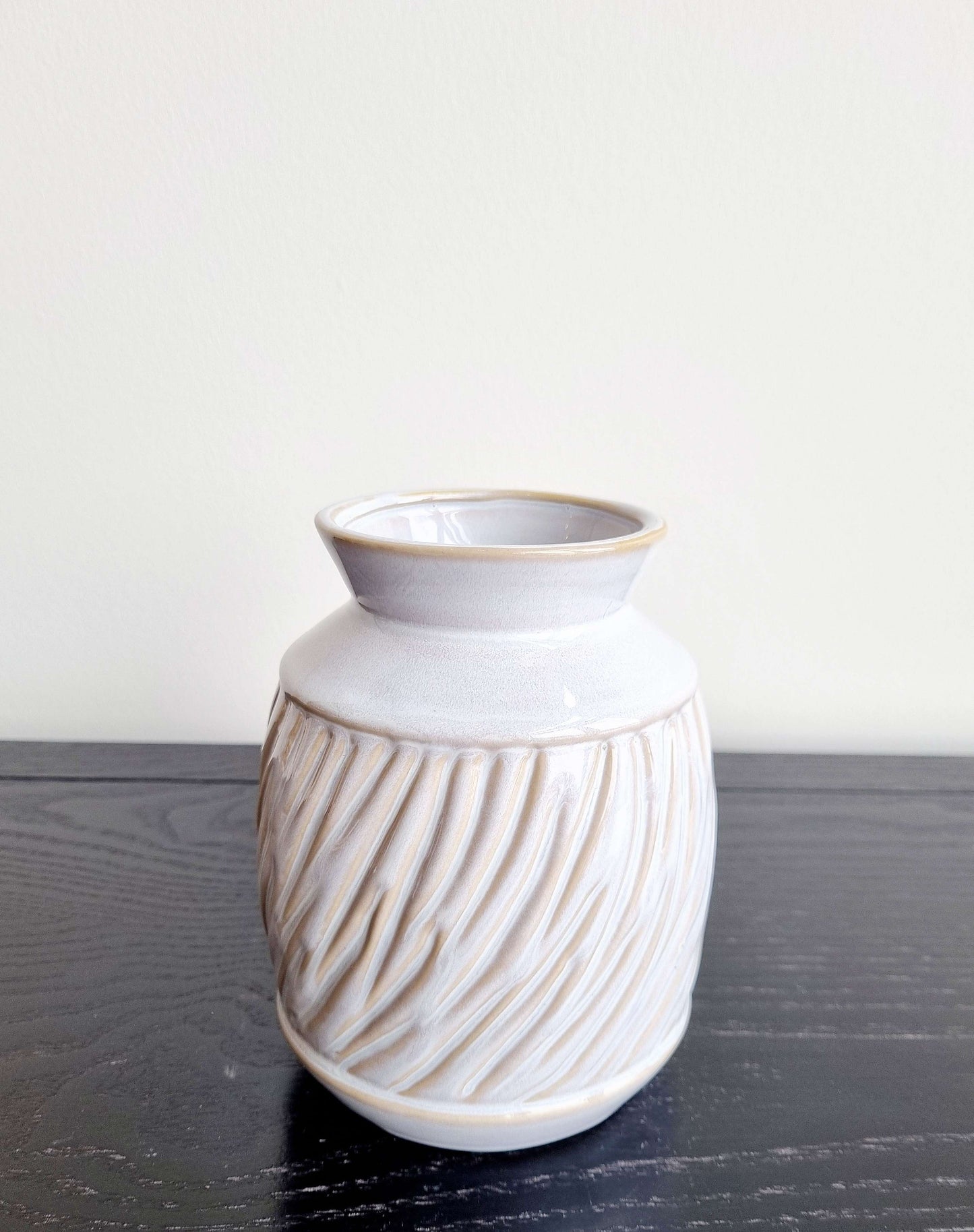 Stoneware Twisted Vase