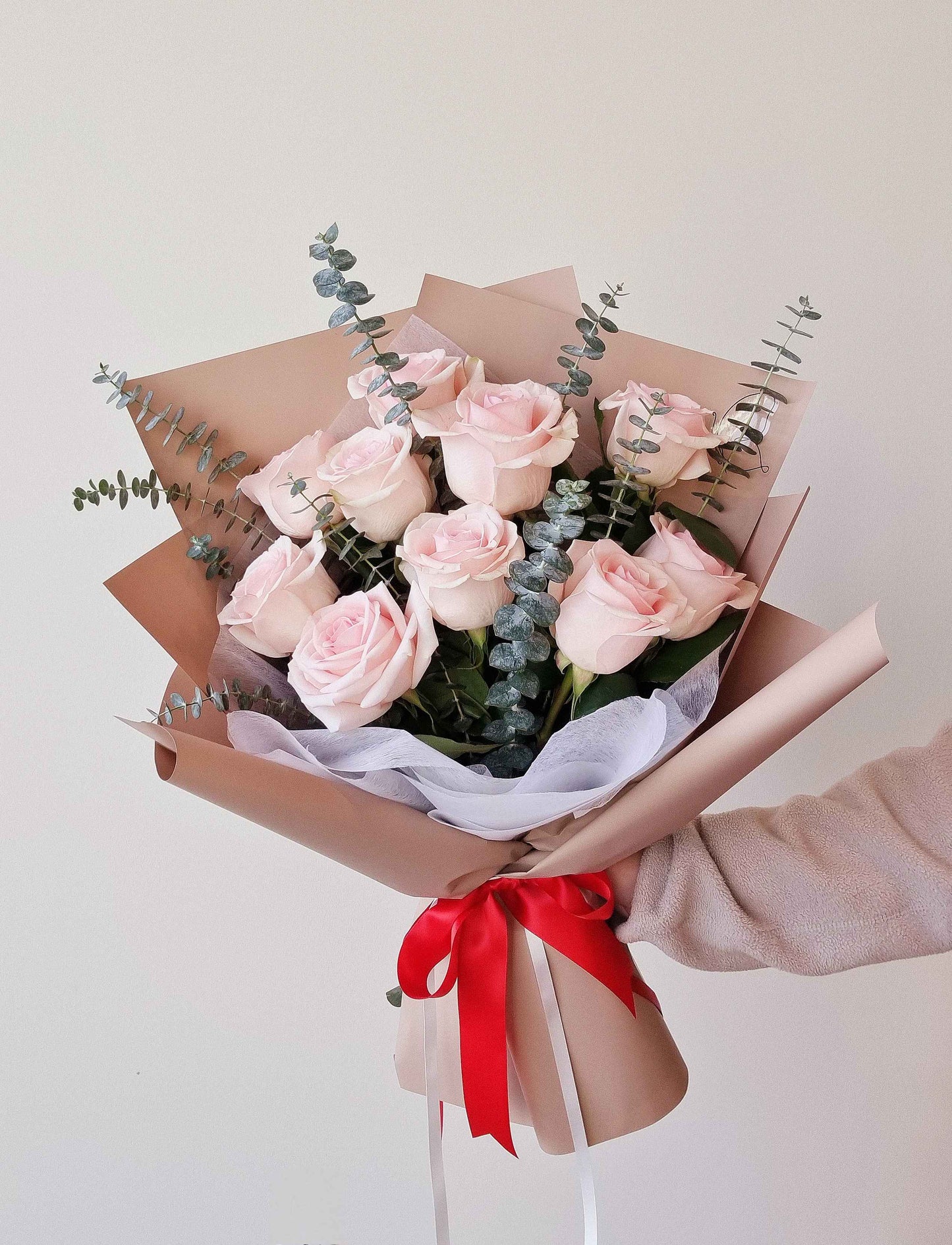 Blush Eucalyptic Roses