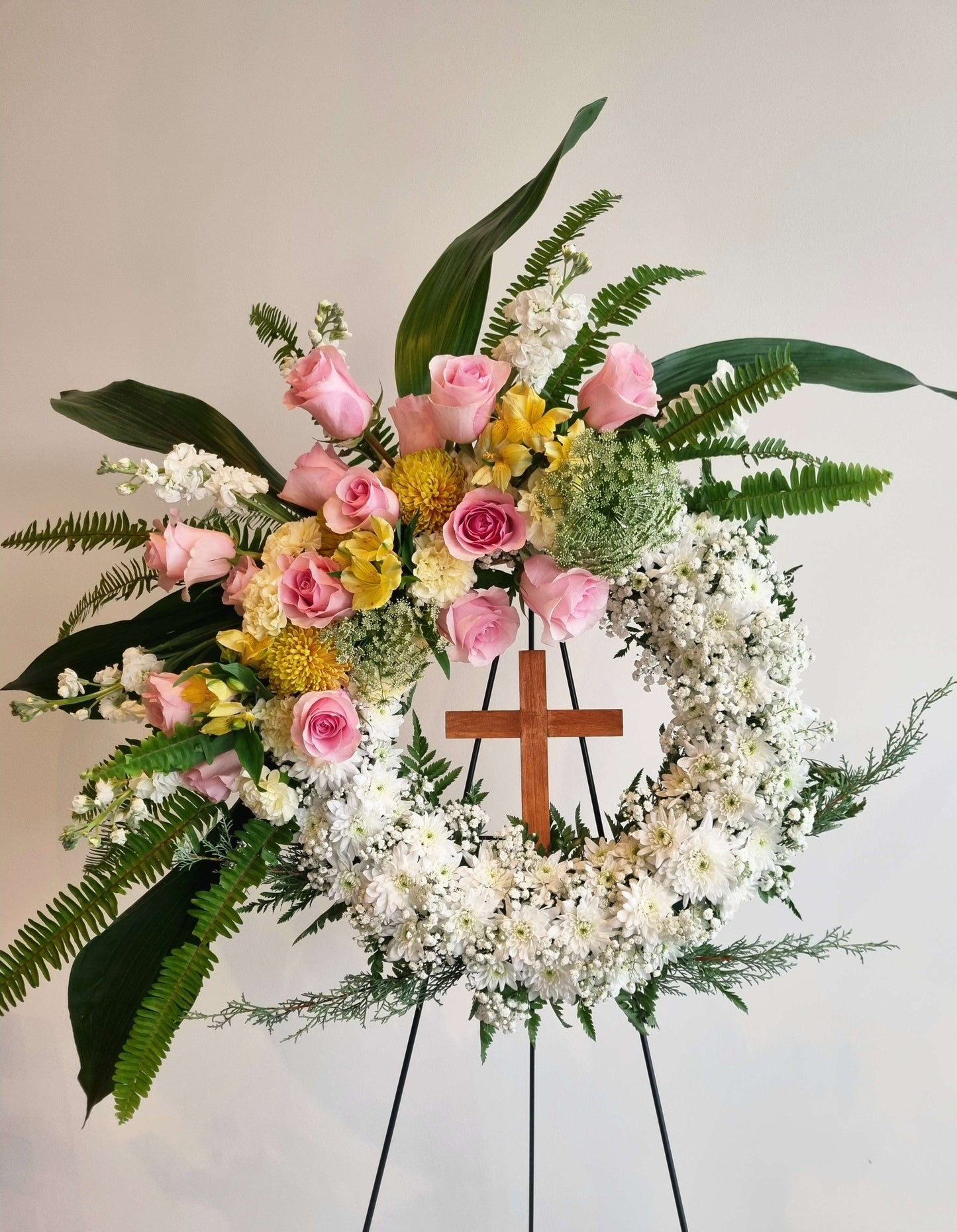 Sympathy Wreath Arrangement - Plentiful