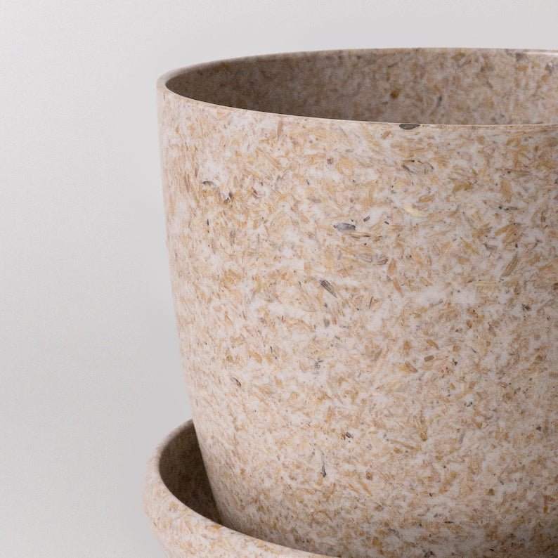 Kanso - 5" Upcycled Planter and Saucer Set