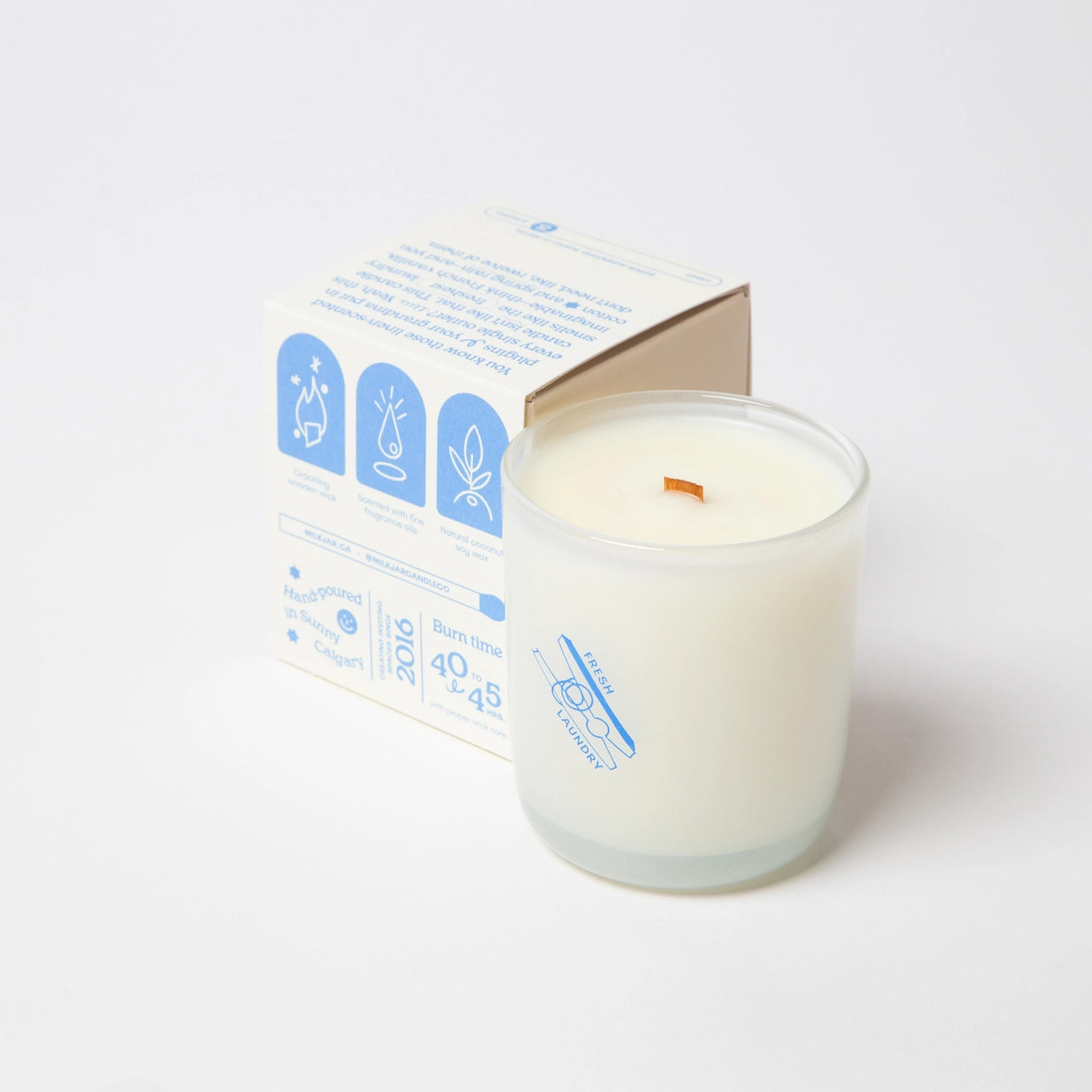 MilkJar - Fresh Laundry - Rain, Cotton & Vanilla Coco Soy Candle