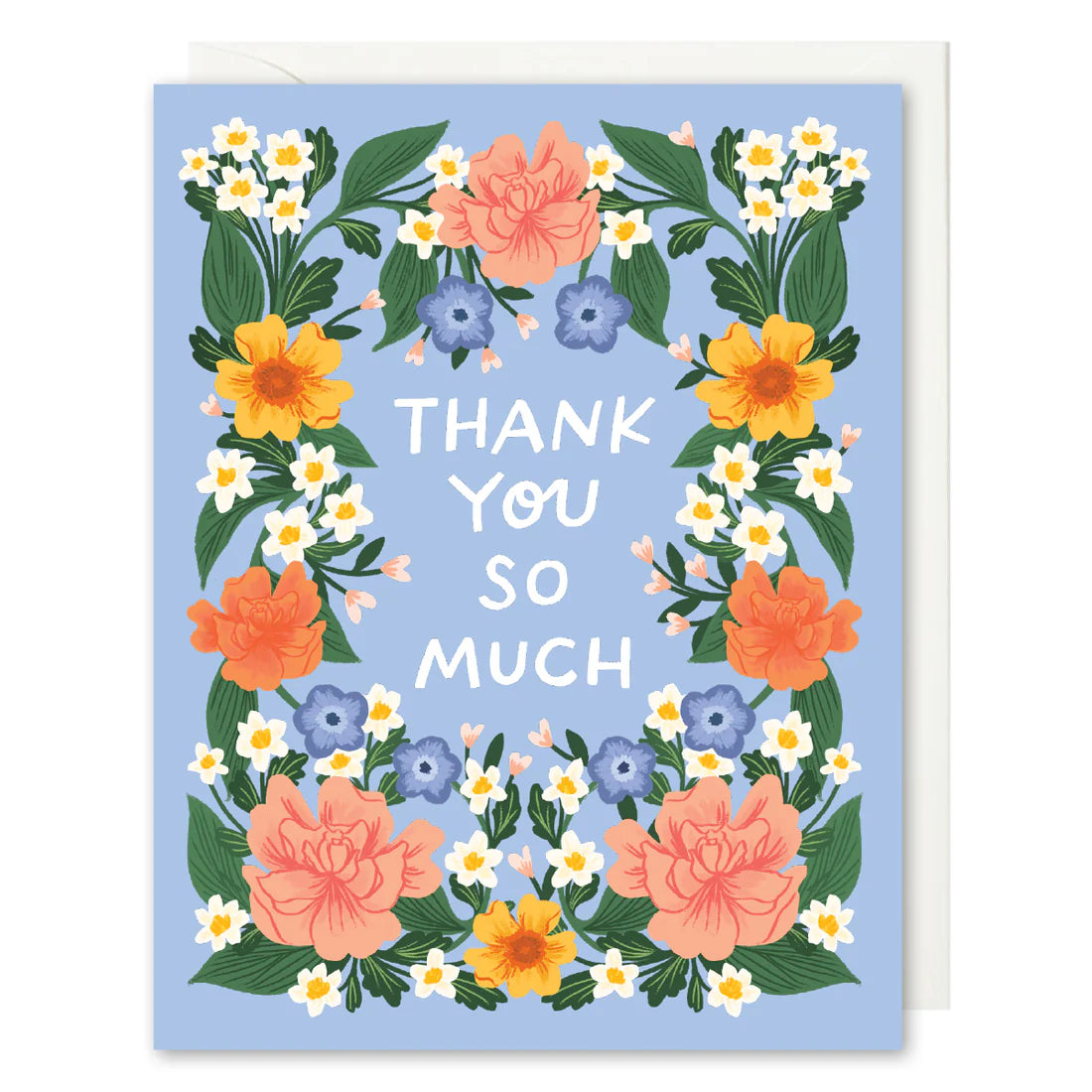 Selah Paper - Blue Flowers Thank You Card