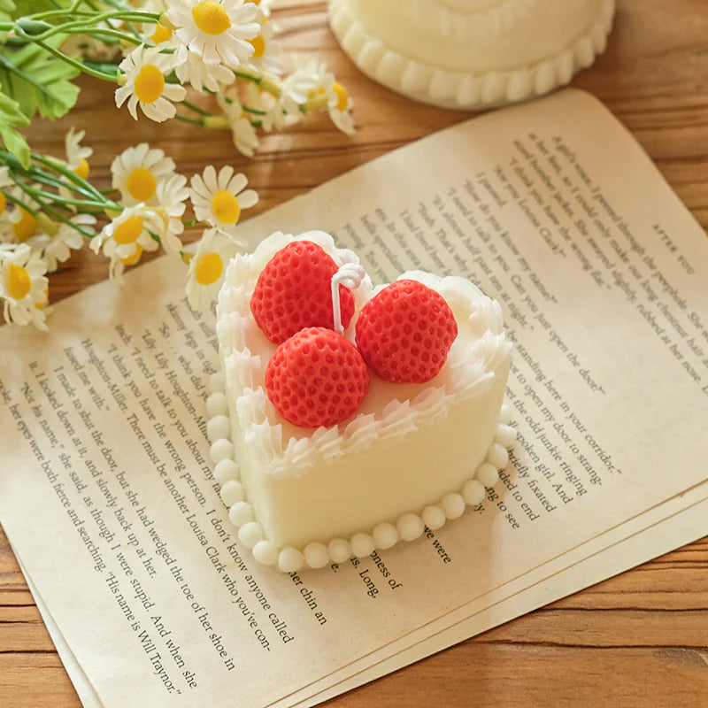 Strawberry Cake Candle