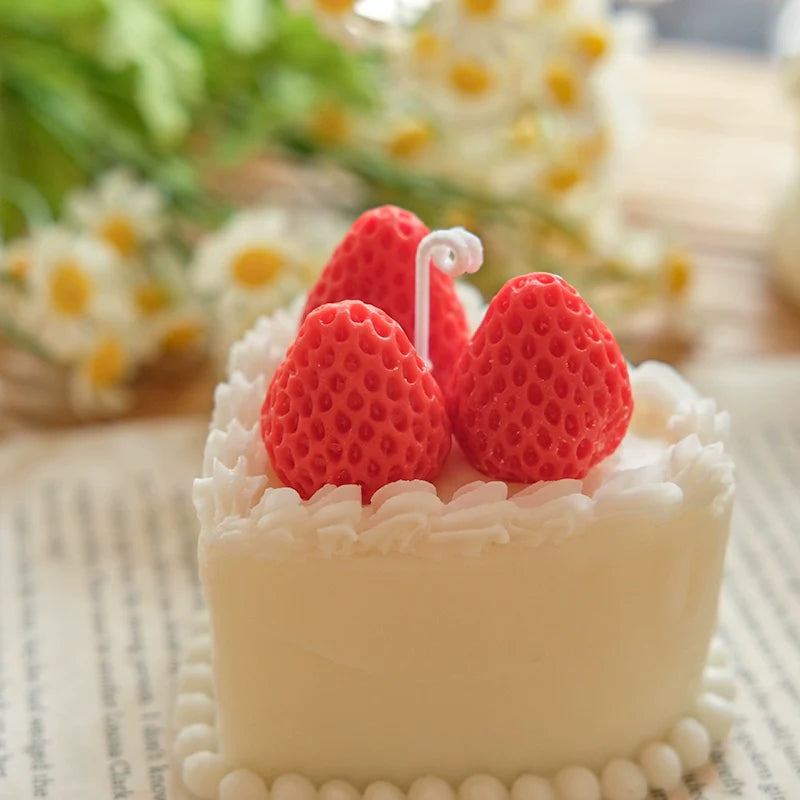 Strawberry Cake Candle