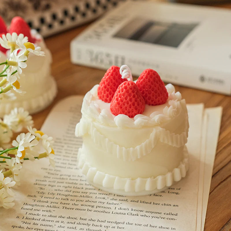 Strawberry Cake Candle