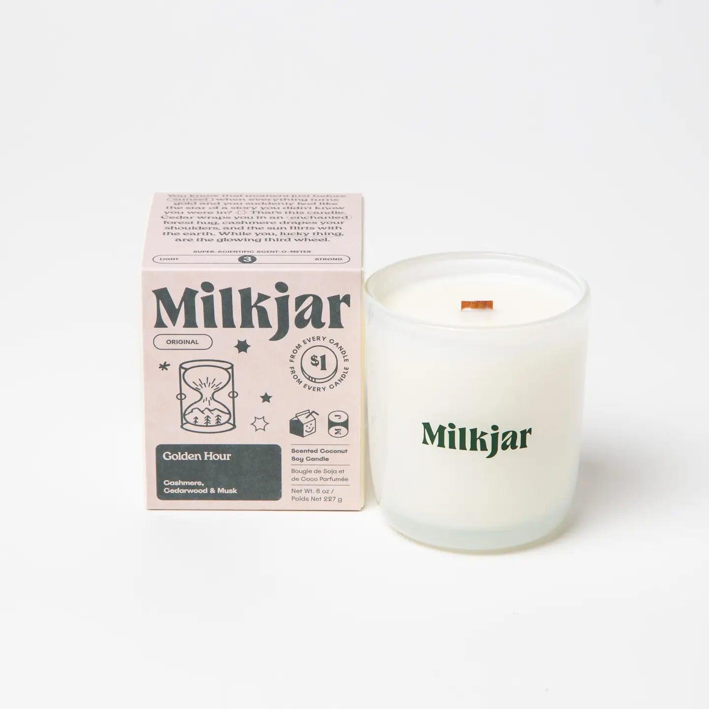MilkJar - Golden Hour - Cashmere, Cedarwood Coconut Soy Candle