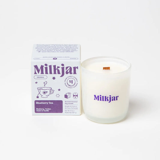 MilkJar - Blueberry Tea - Blueberry, Amber, Vanilla Coconut Soy Candle
