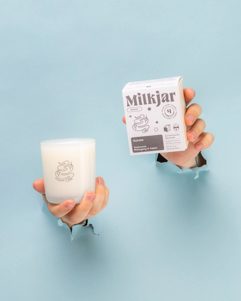 MilkJar - Aurora - Mahogany Teakwood & Aspen Coconut Soy Candle