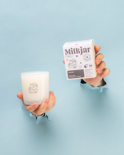 MilkJar - Aurora - Mahogany Teakwood & Aspen Coconut Soy Candle