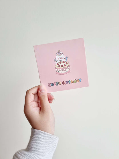 Bunny Birthday Card - Popup