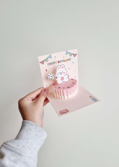 Bunny Birthday Card - Popup