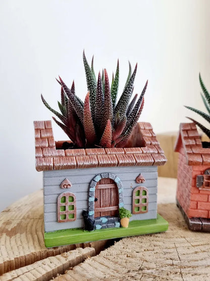 Cozy Cabin Succulent Planter