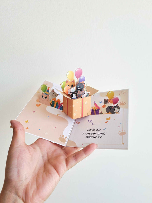 Cat Box Surprise Pop-Up Card