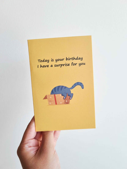 Cat Box Surprise Pop-Up Card