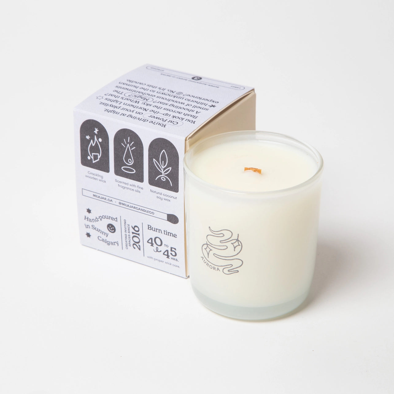 MilkJar - Aurora - Mahogany Teakwood & Aspen Coconut Soy Candle