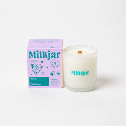 MilkJar - Hawaii - Plumeria & Lilac Coconut Soy Candle