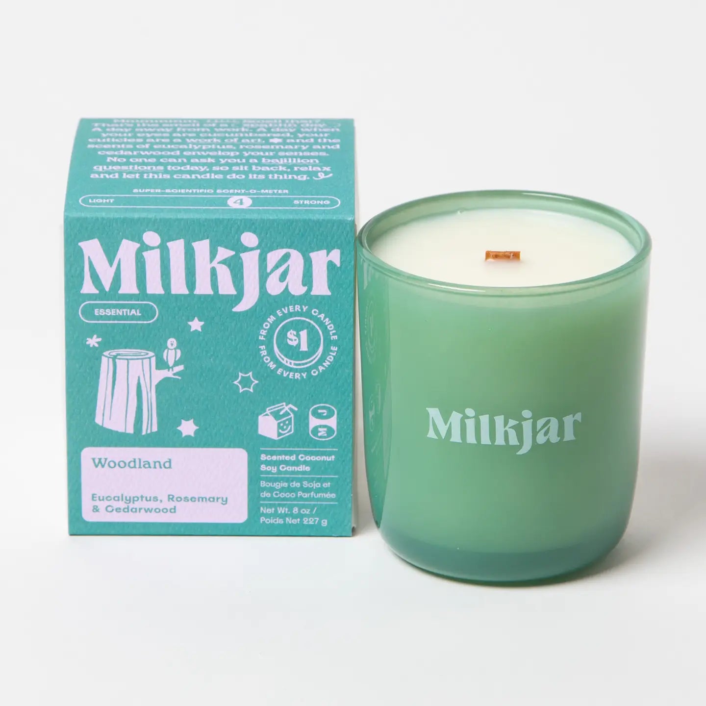 MilkJar - Woodland - Essential Oil Coconut Soy Candle