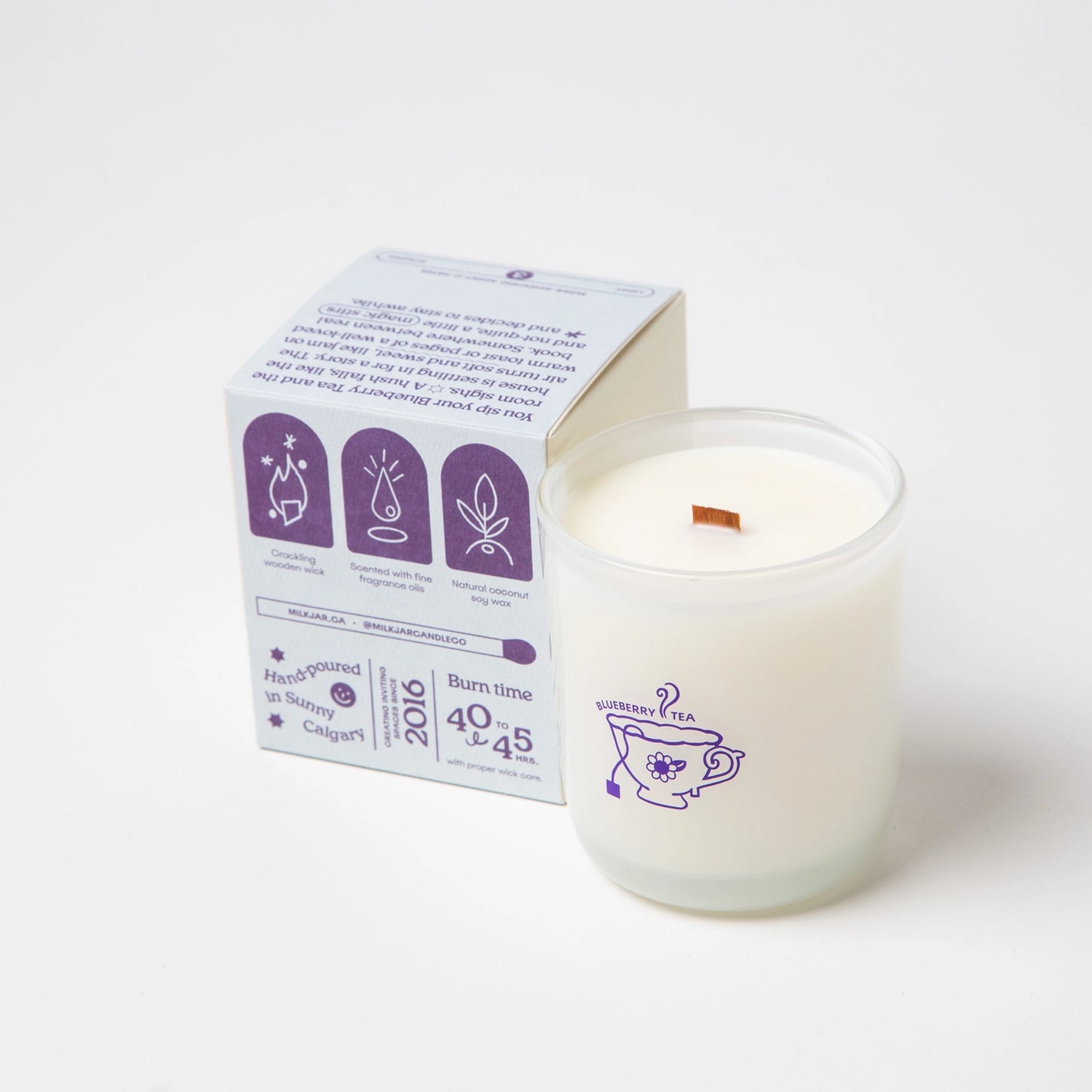 MilkJar - Blueberry Tea - Blueberry, Amber, Vanilla Coconut Soy Candle