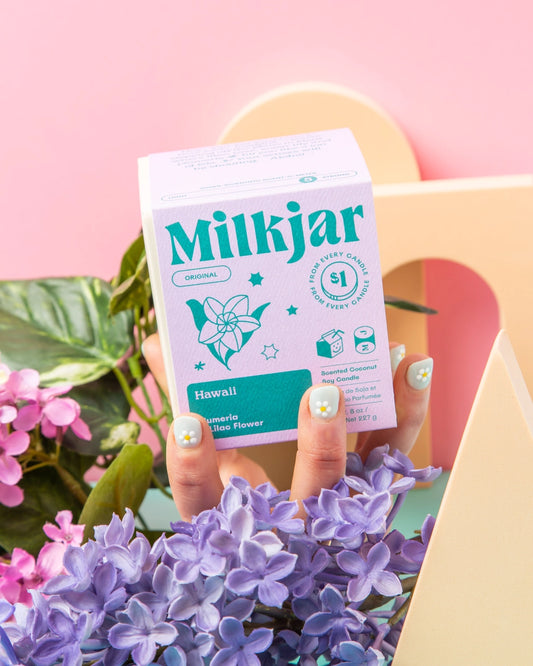 MilkJar - Hawaii - Plumeria & Lilac Coconut Soy Candle