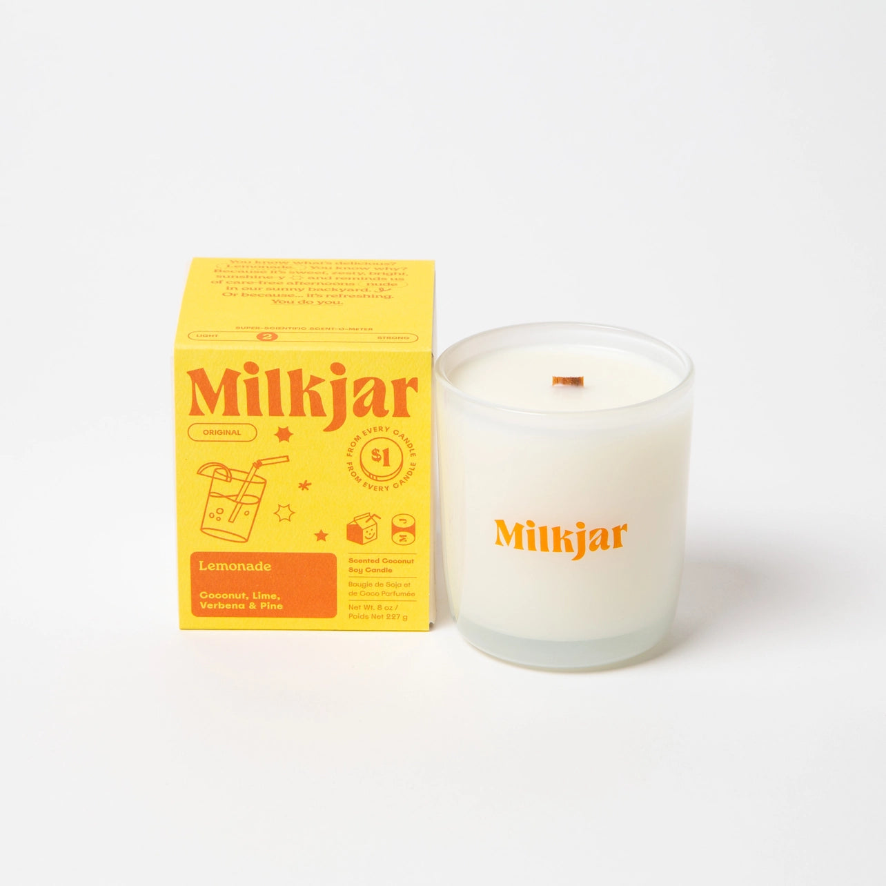 MilkJar - Lemonade - Coconut, Lime & Pine Coconut Soy Candle